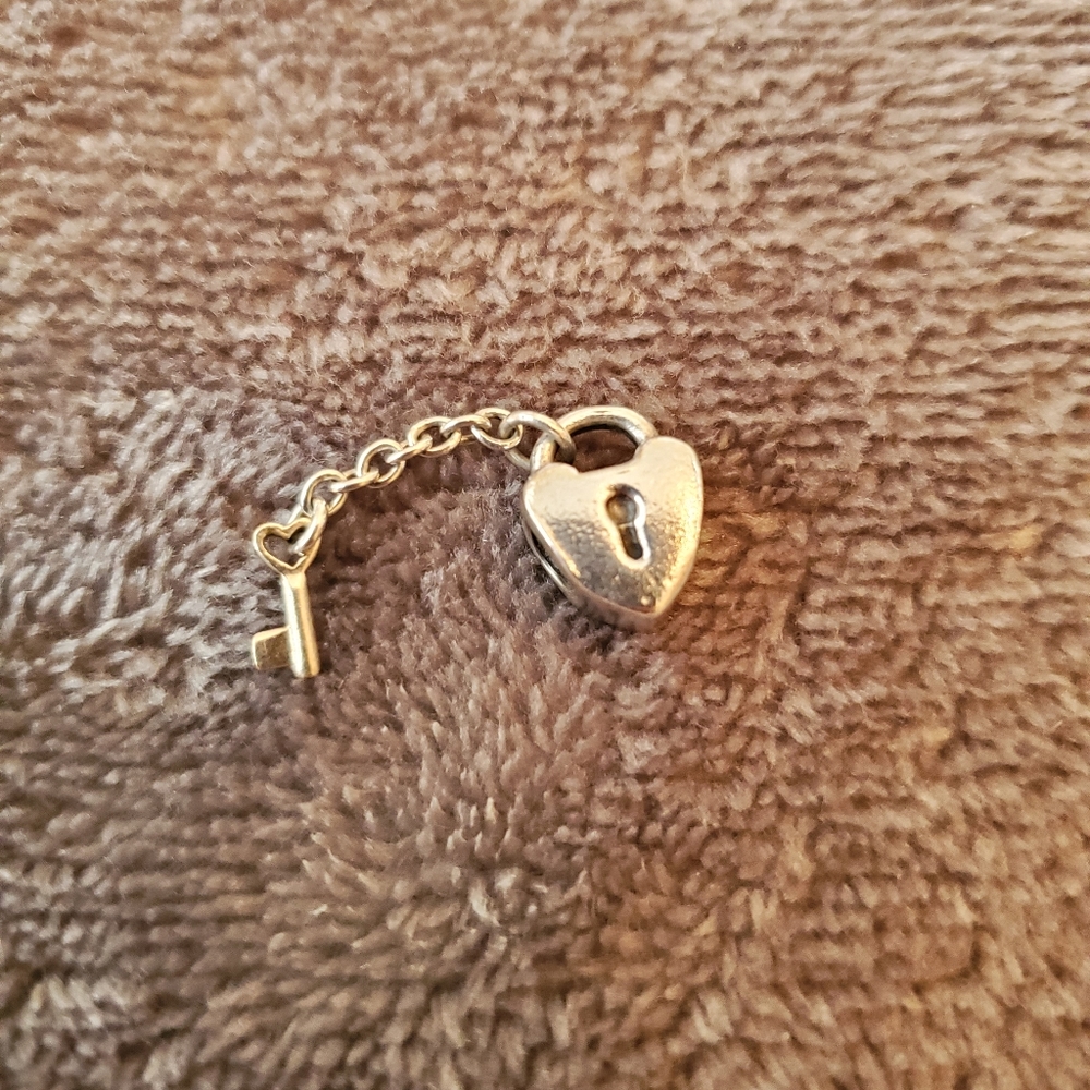 Sterling Silver Heart Lock & Key Pandora Charm